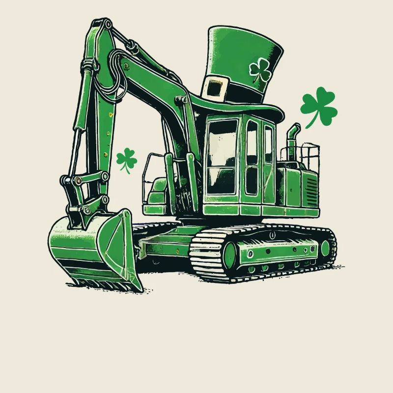 St. Patrick's Day Excavator Fun for Kids