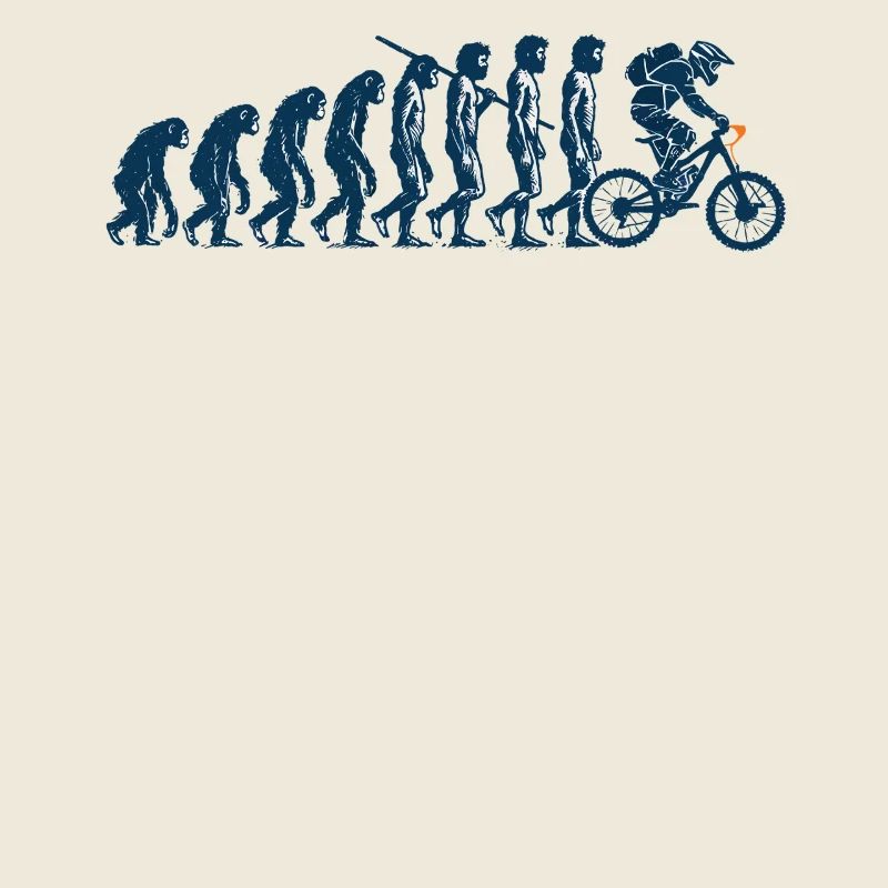 Évolution du singe au cycliste