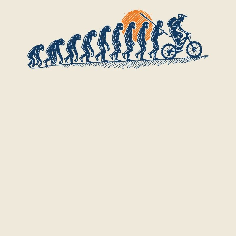 Évolution du singe au cycliste