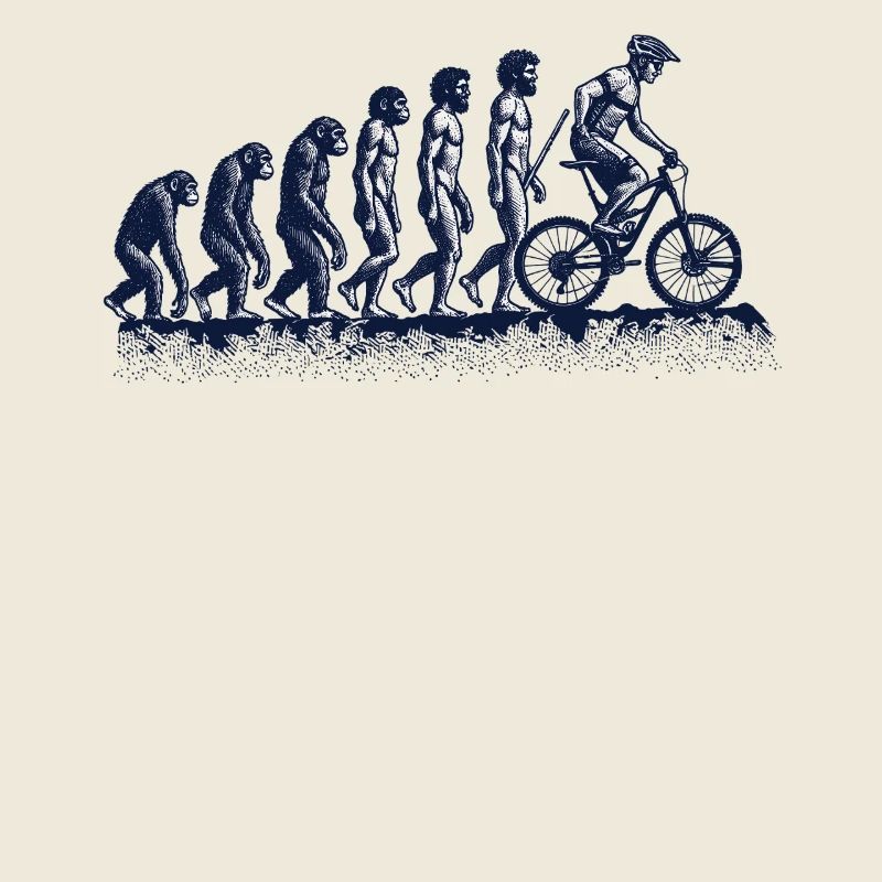 Évolution du singe au cycliste