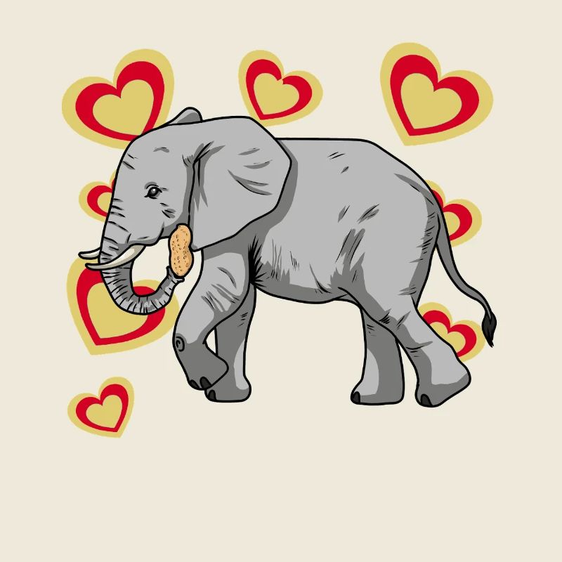 Elefant Elefanten Kinder Erdnuss