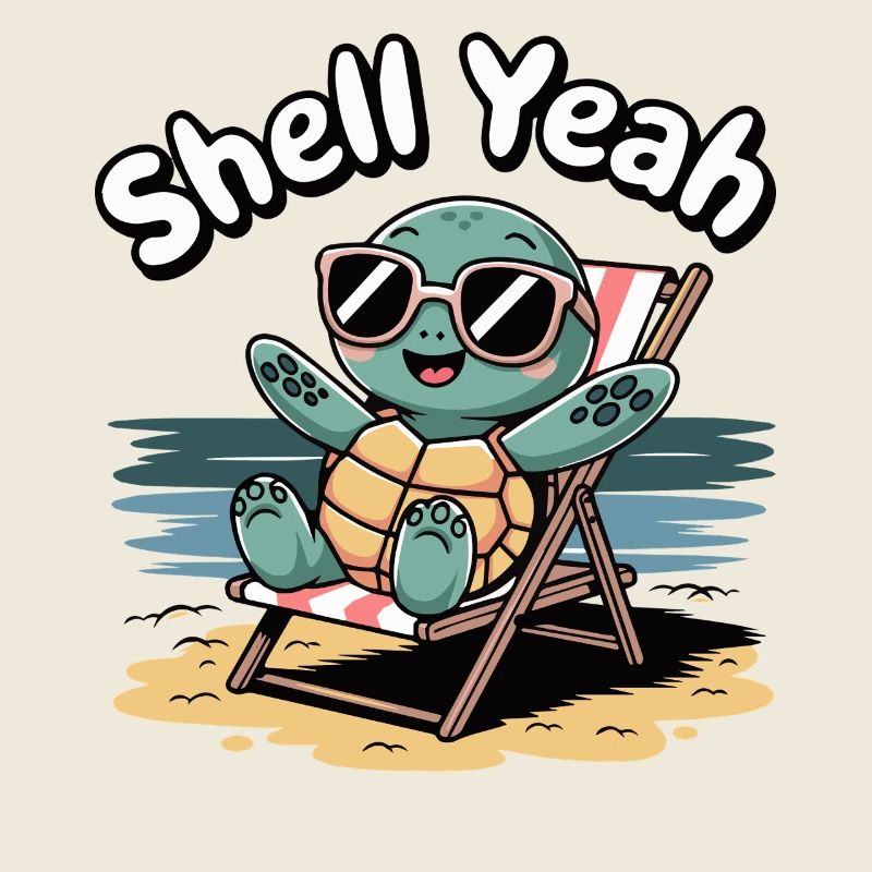 Shell Yeah Cute Turtle Lover Pun Funny Animal