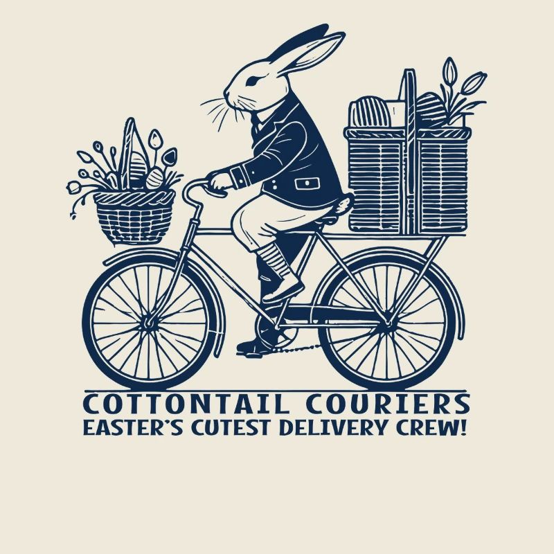 Courrier à queue de coton de Pâques Esthétique rétro