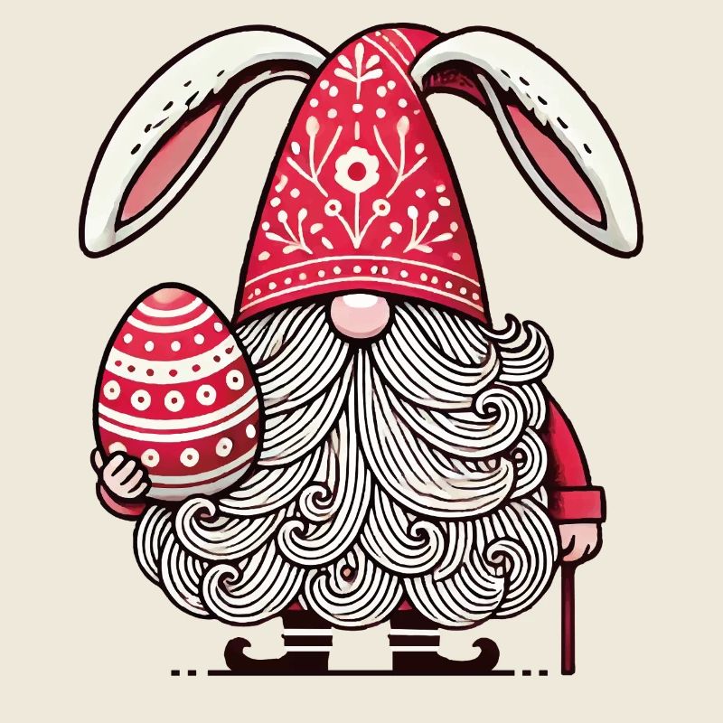 Easter Gnome with Egg and Bunny Ears