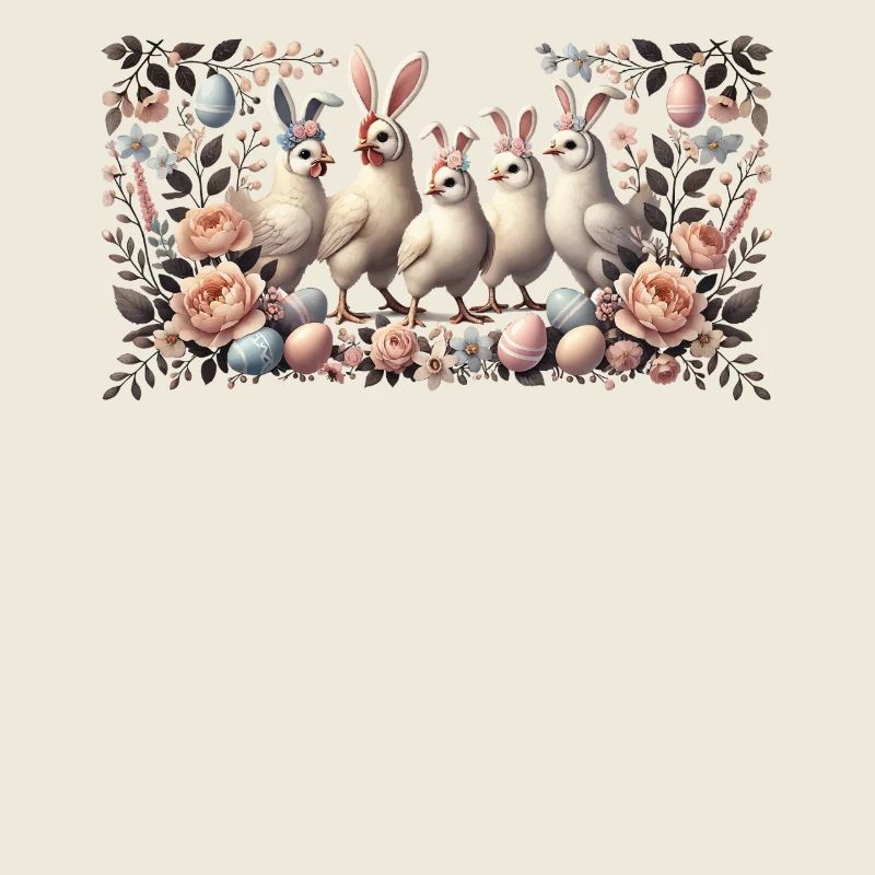 Easter Chickens Easter Bunny Chicken Retro Vintage