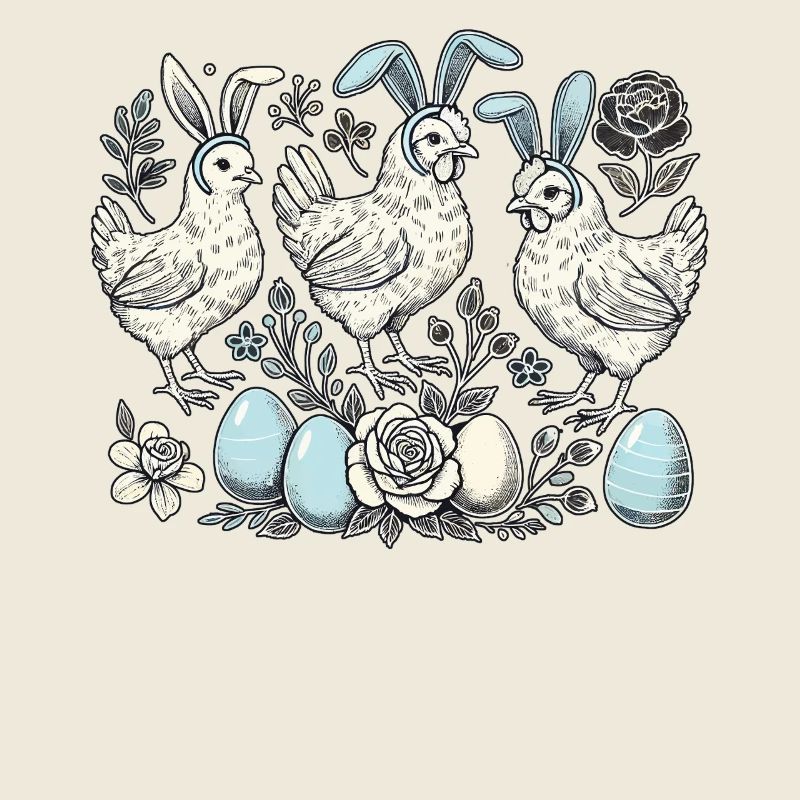 Easter Chickens Chick Retro Easter Bunny Chicken