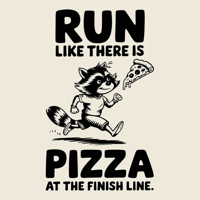Laufe Wie Ein Marathonläufer Mit Pizza Motivation
