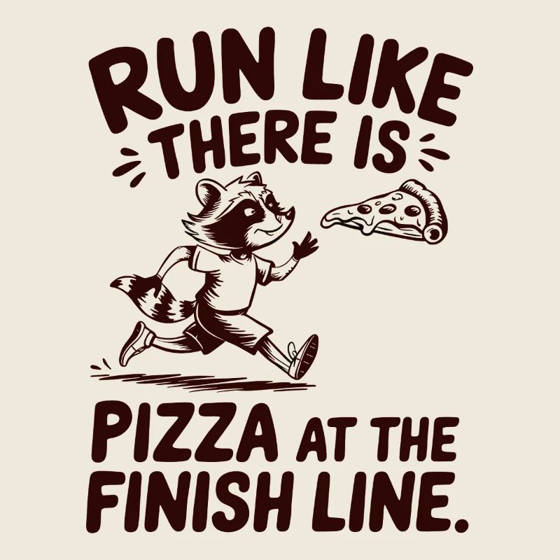 Run like a marathon runner, pizza at the finish