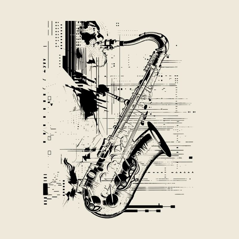 Graphismes de Saxophone Player
