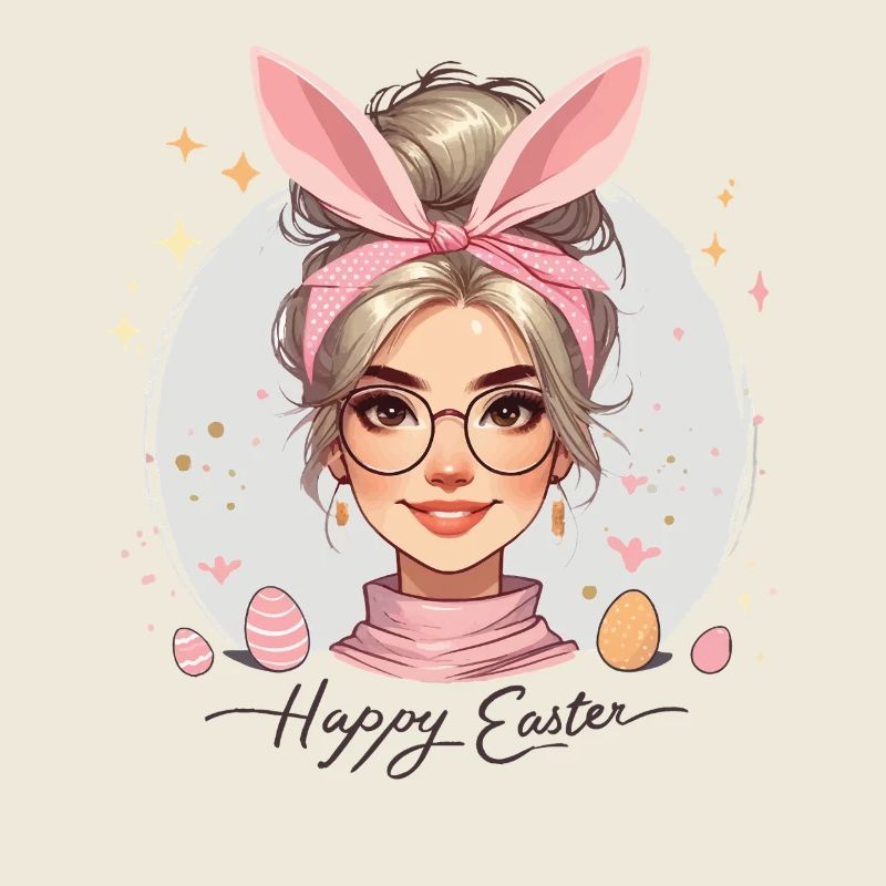 Conception joyeuse de Pâques avec des oreilles de lapin