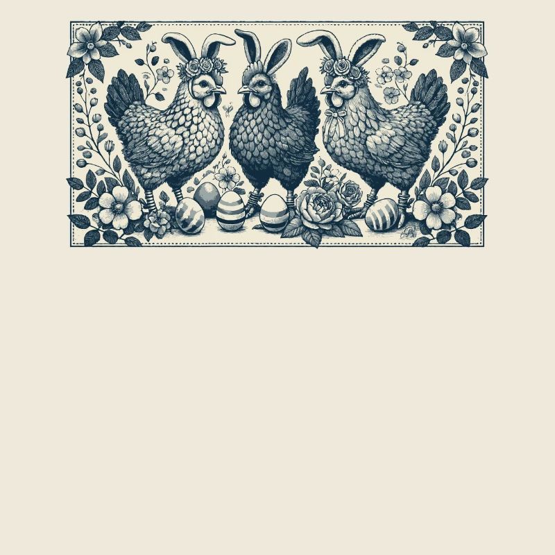 Easter Retro Chickens Chicks Vintage Style