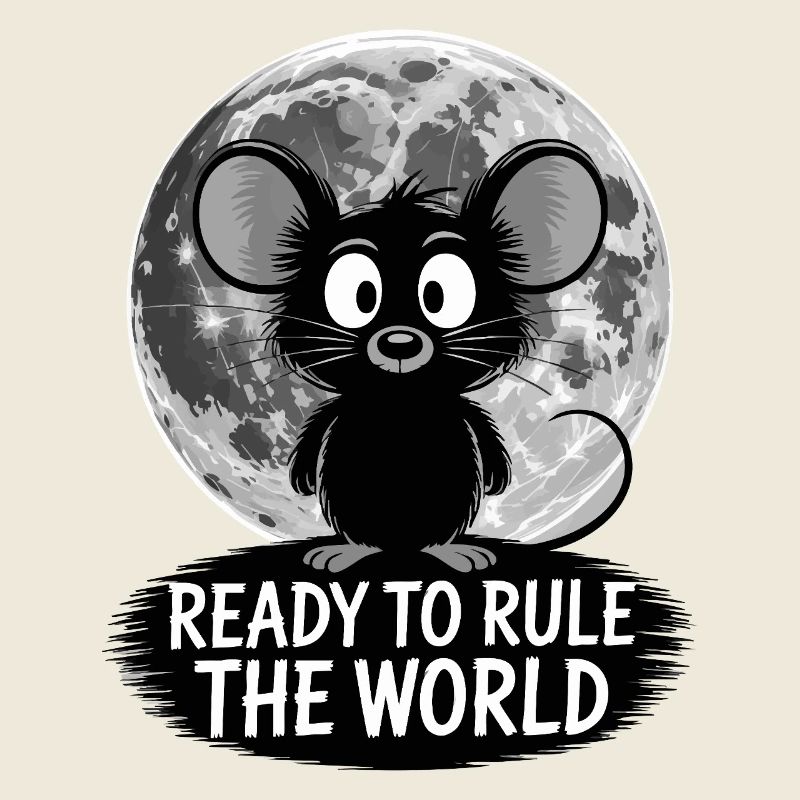 Ready to conquer the world – Mouse in the moonlight