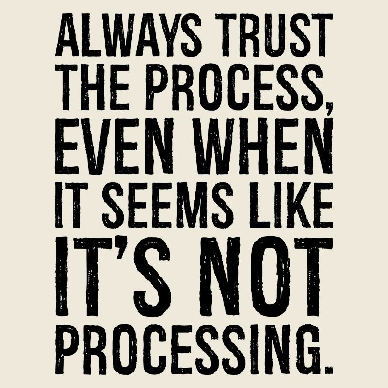 always trust the process even when it seems like