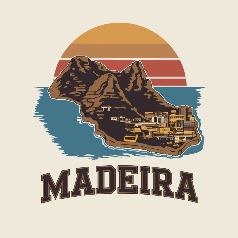 île de Madère illustration coucher de soleil