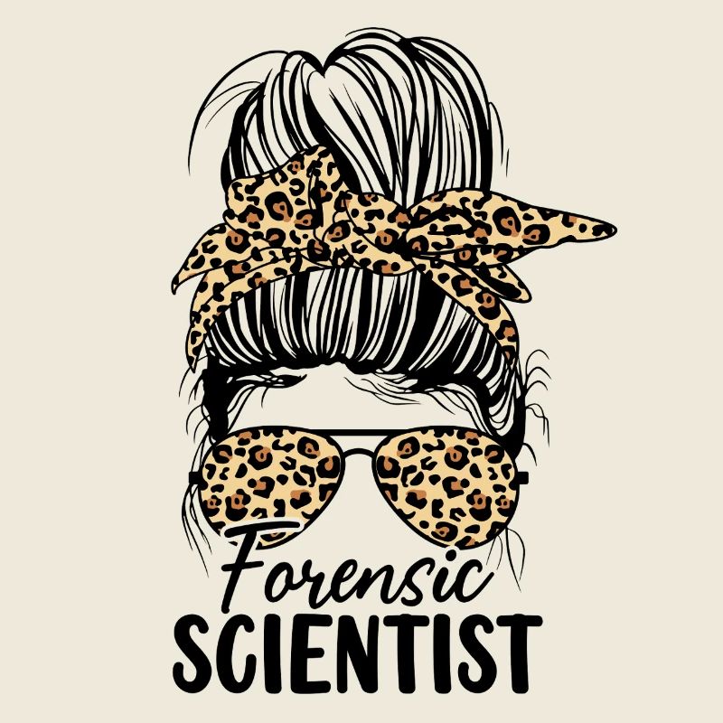 Forensiker Messy Bun Leopard Forensik