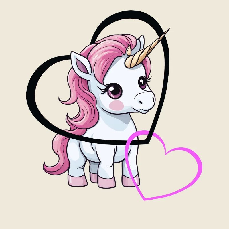 Licorne Coeur Coeurs Saint-Valentin