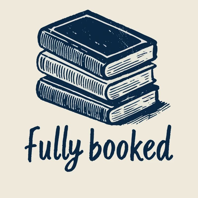 Retro Book Design with Saying for Book Fan