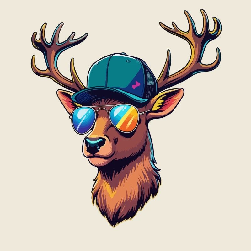 Cool Deer Deer Head Hunter Hunting Wild Forest