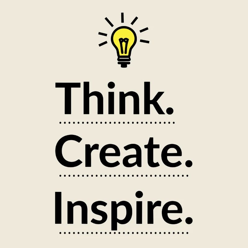 Think Create Inspire Light Bulb