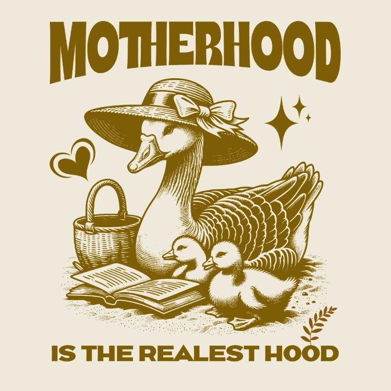 La maternité est la vraie capuche mignonne Mama Goose