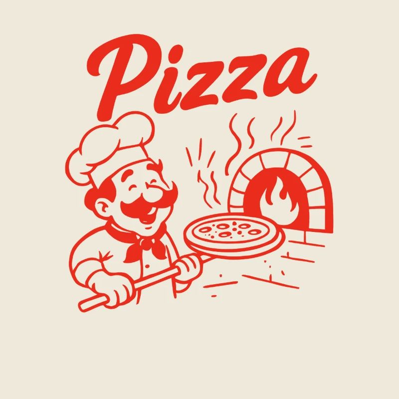 Pizza Maker Retro Design