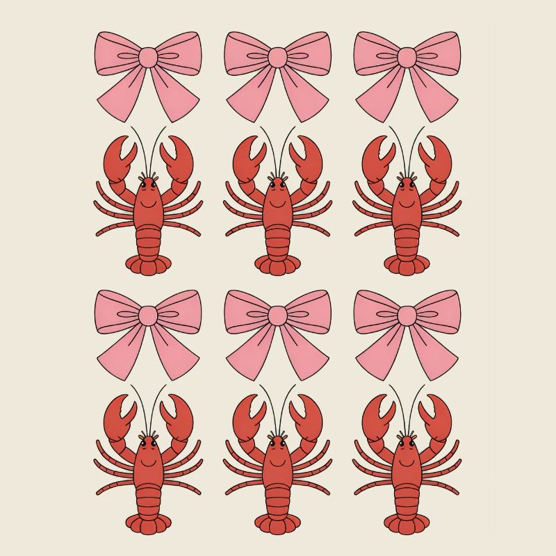 Coquette Lobster Bows Pattern