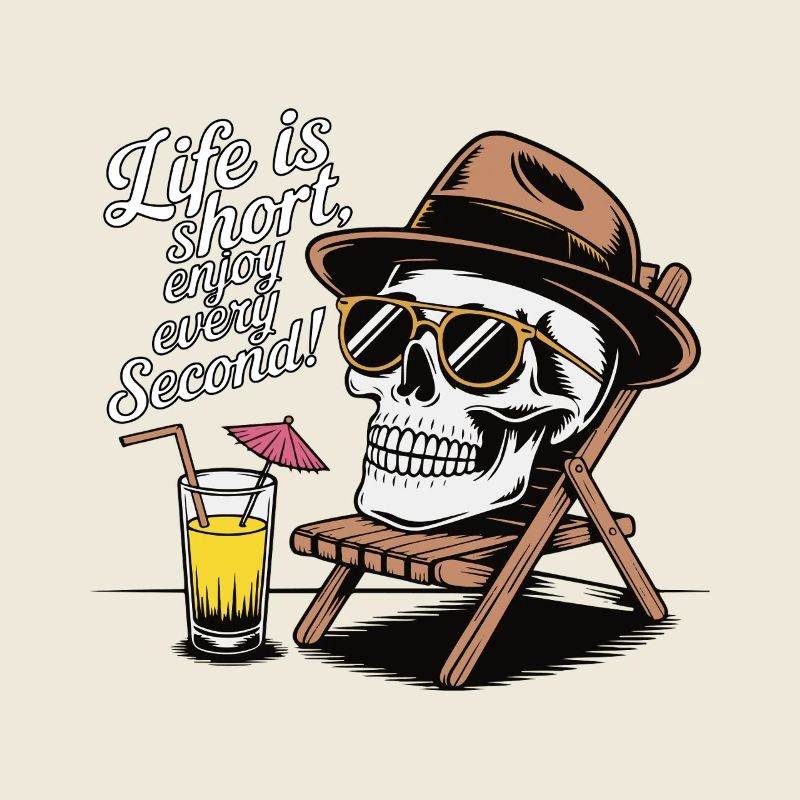 SKELETONS, LIFE IS SHORT, ENJOY EVERY SECOND