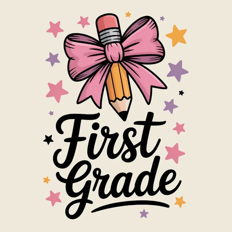 First Grade Bow Crayon Bow School