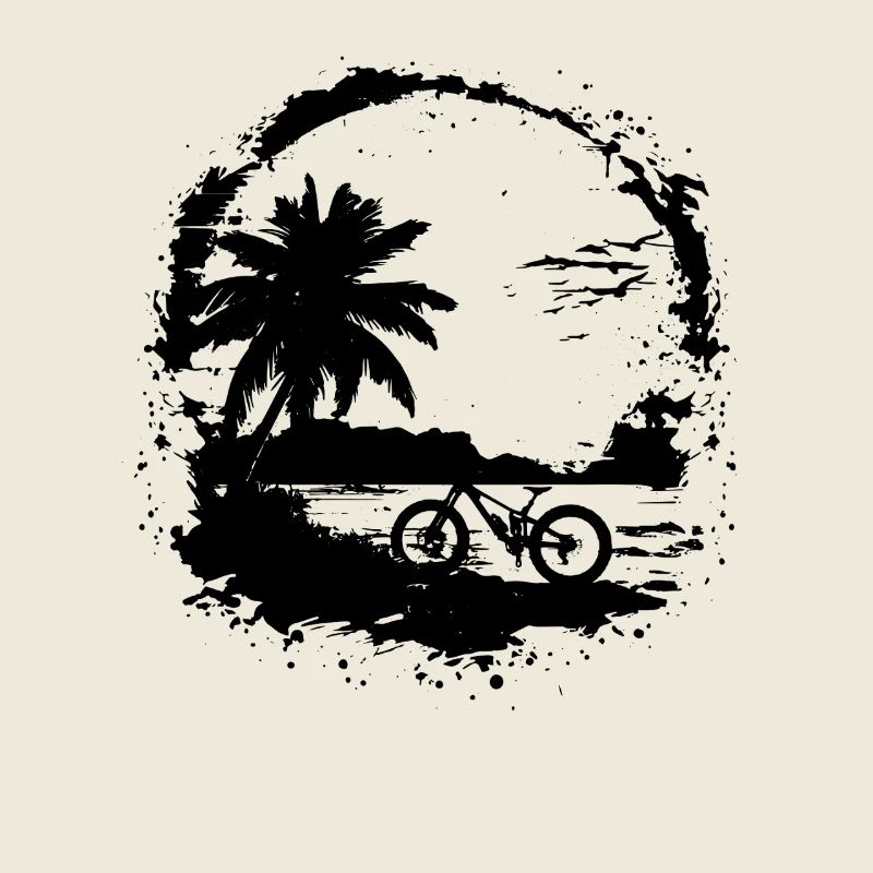 Mountain Biking Drawing