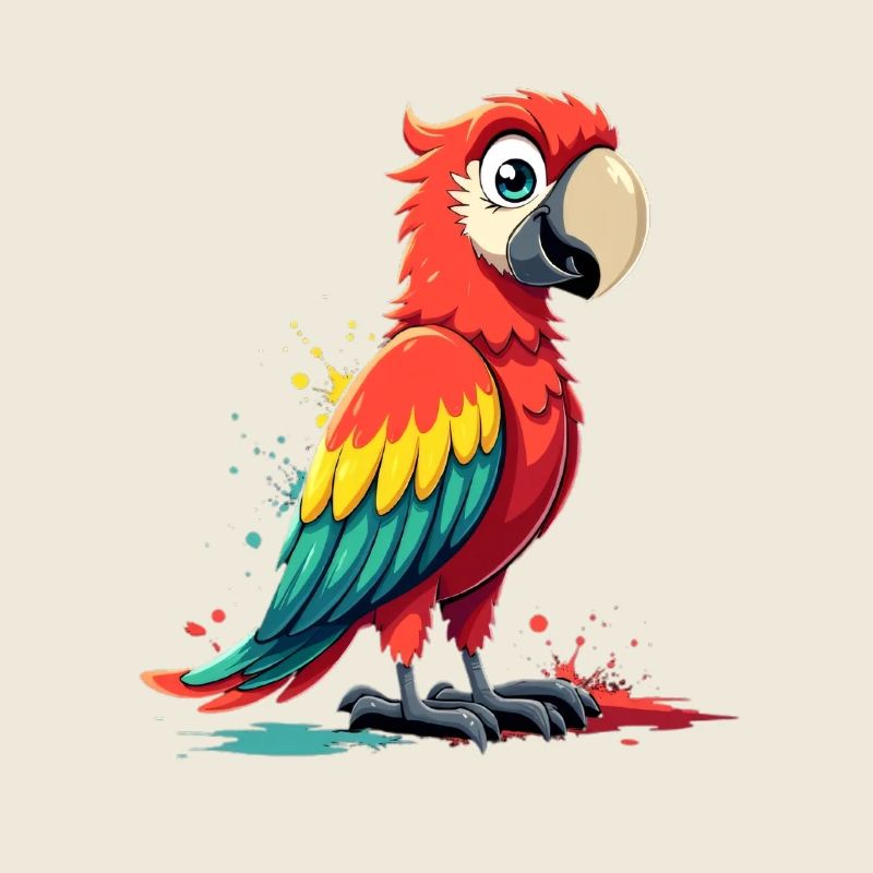 Lebendiger Papageien-Print