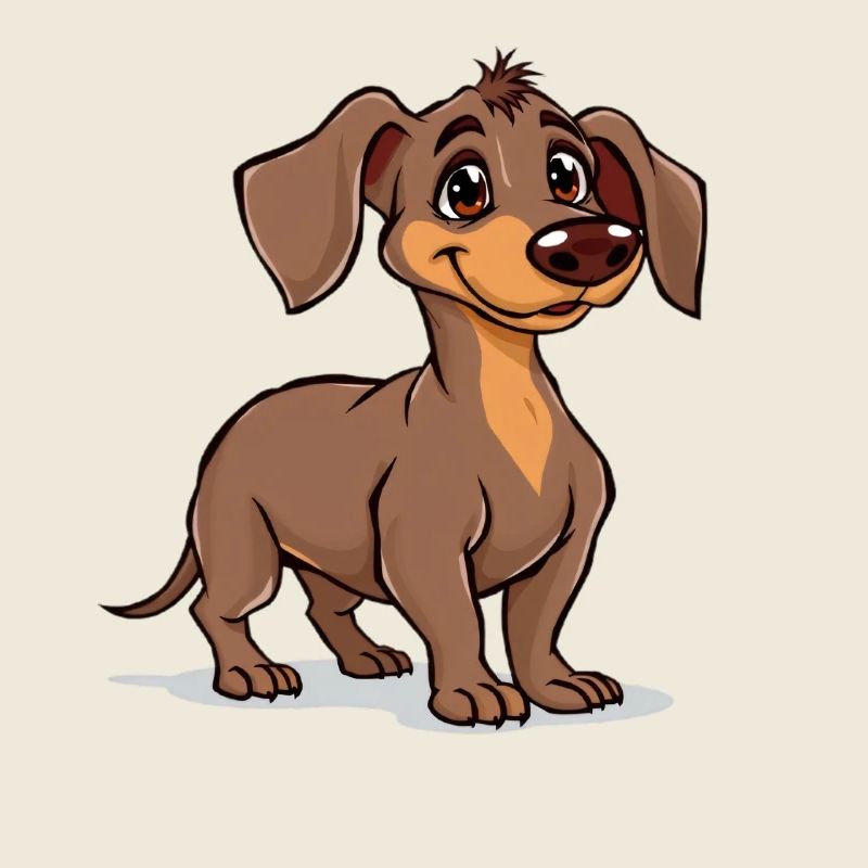 Teckel chiot mignon avec un regard amical