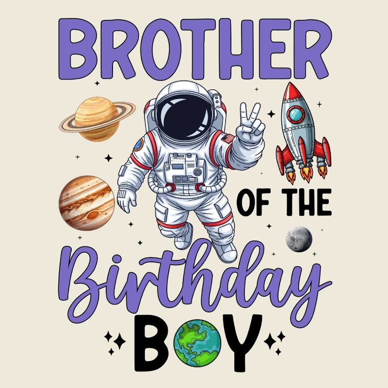Conception d'anniversaire Space Brother
