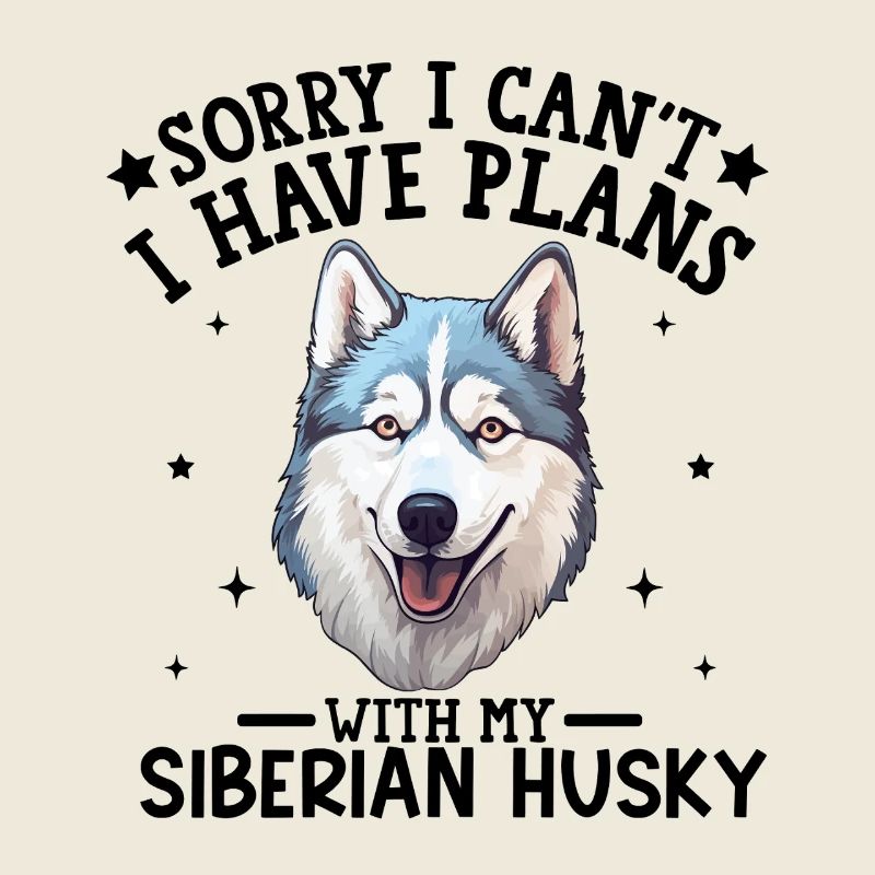 Illustration de visage de husky joyeux