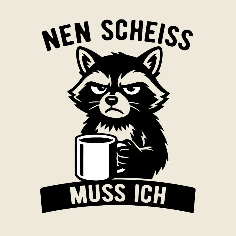 Frecher Waschbär - Nen Scheiß muss ich - Kaffee