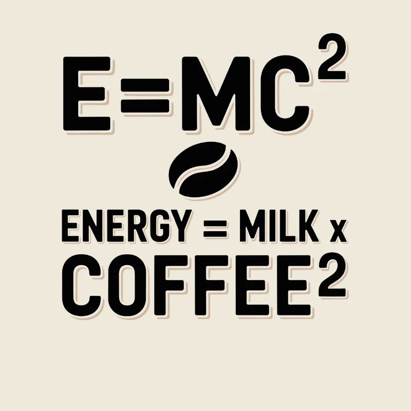 E=MC2 Physics Saying Caffeine Nerd Energy Coffee