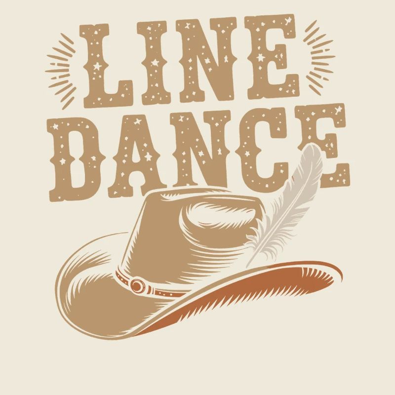 Conception de danse en ligne de cow-boy occidental