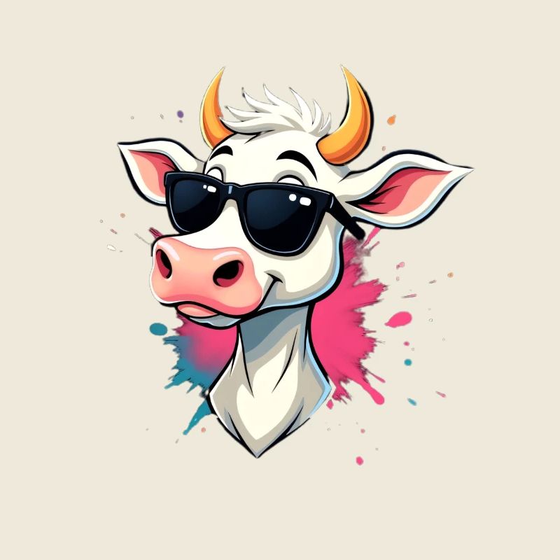 Chillen mit Sonnenbrille Kuh