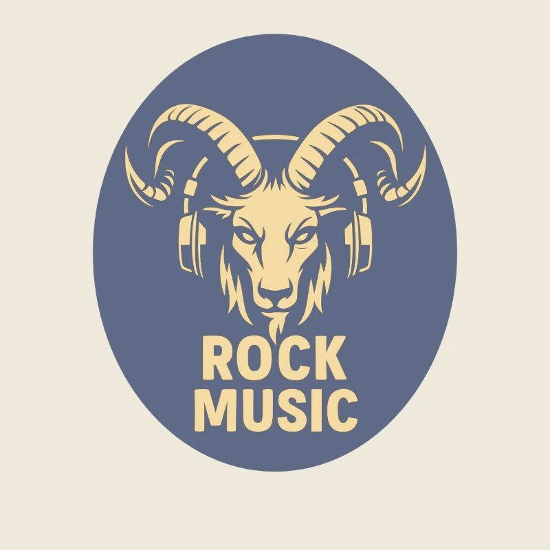 Steinbock mit Kopfhörern