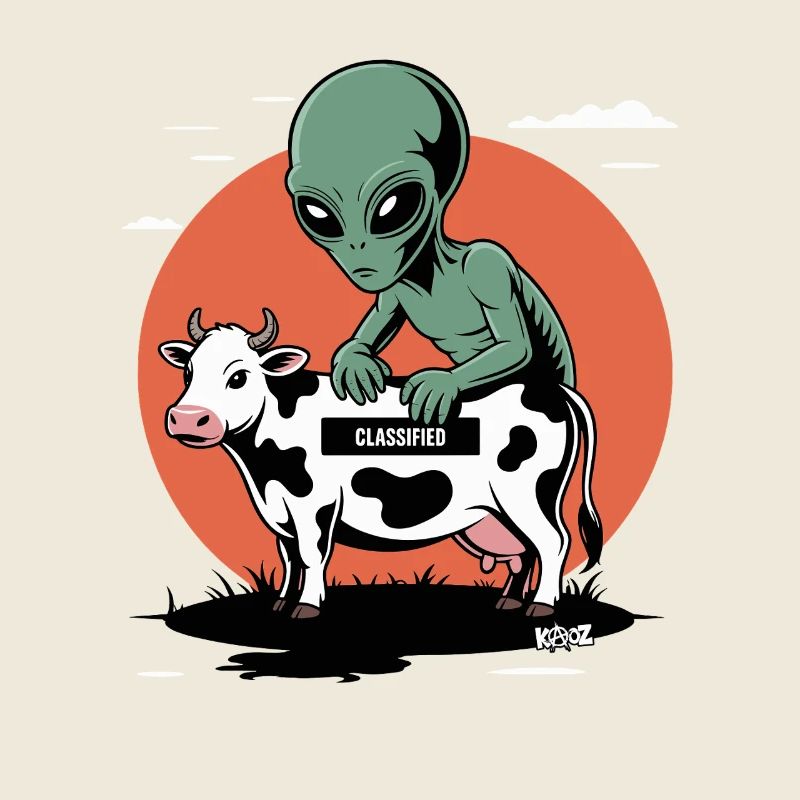 Alien avec vache