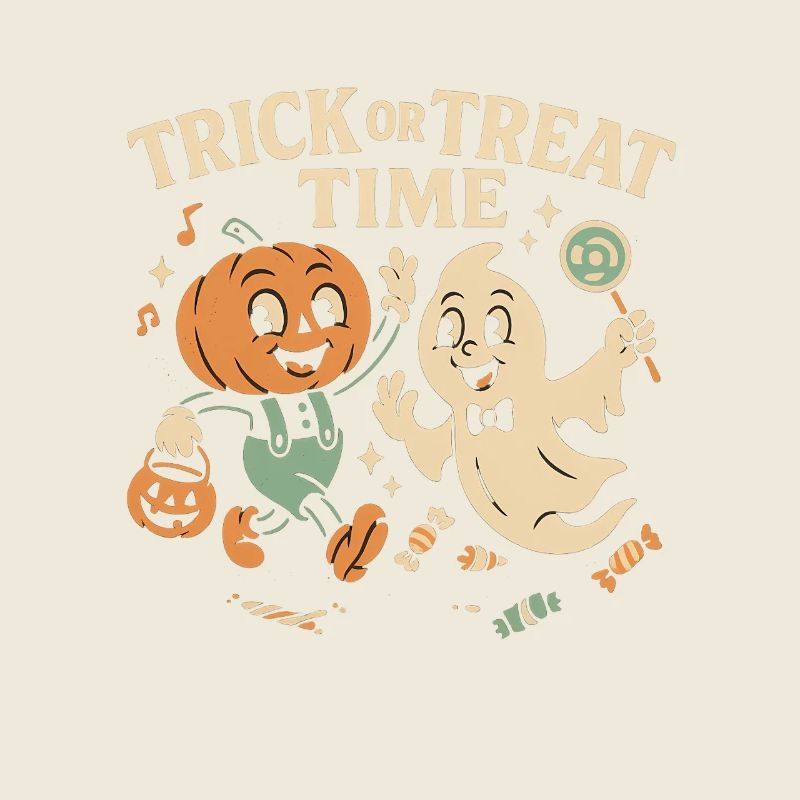 Pumpkin and Ghost Halloween Costume Design