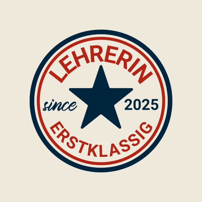 Logo d'enseignant avec étoile et design classique