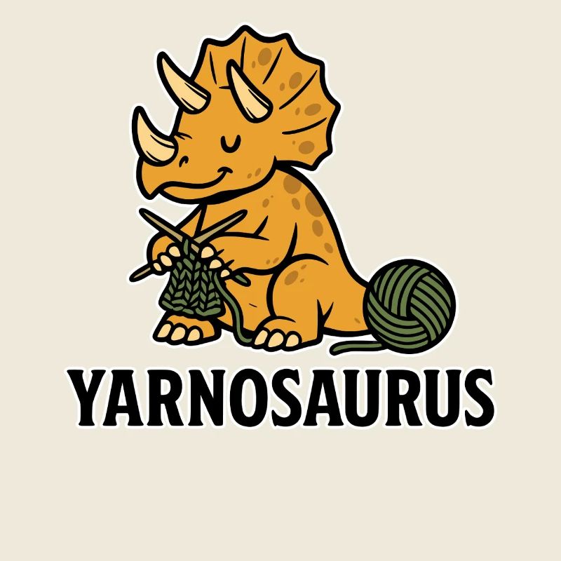 Yarnosaurus knitting