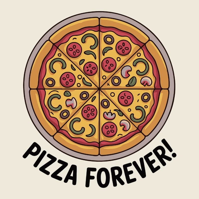 Retro Pepperoni Pizza Slice Pattern