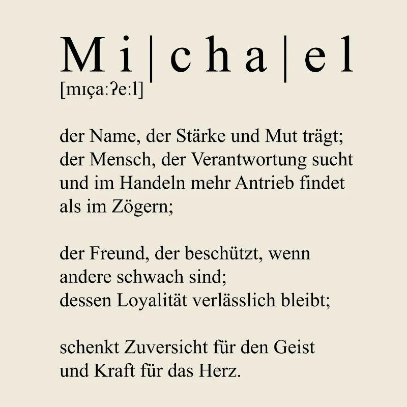 Name abstrakt Typografisch Schwarz Michael