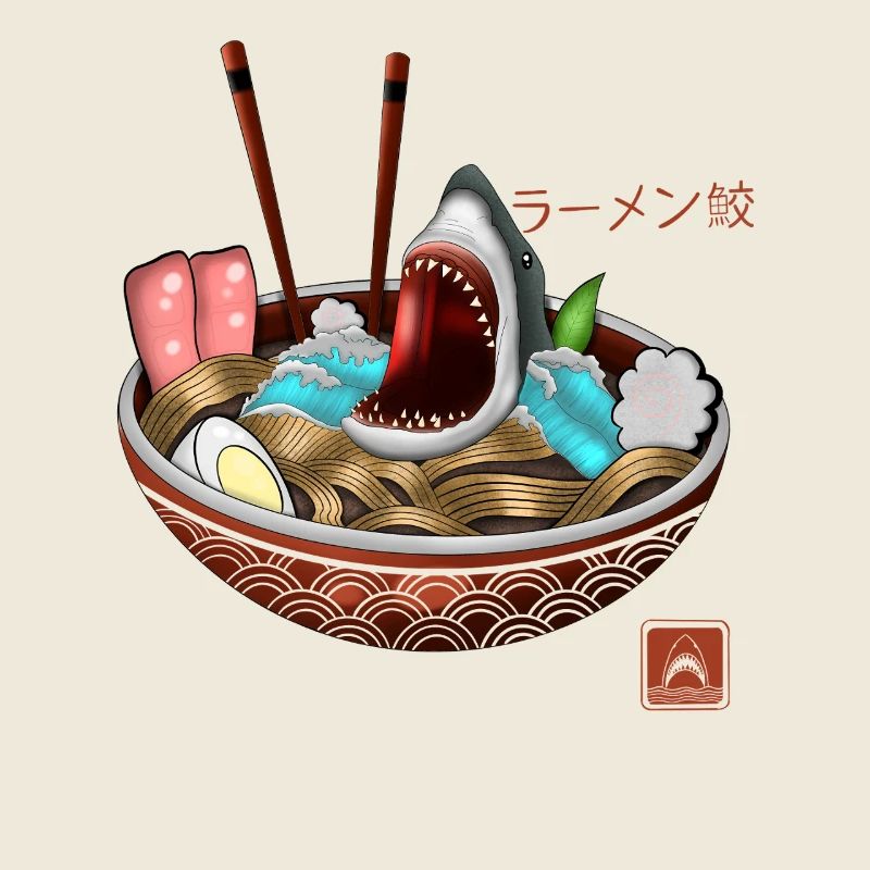 Ramen Bowl Shark Tee