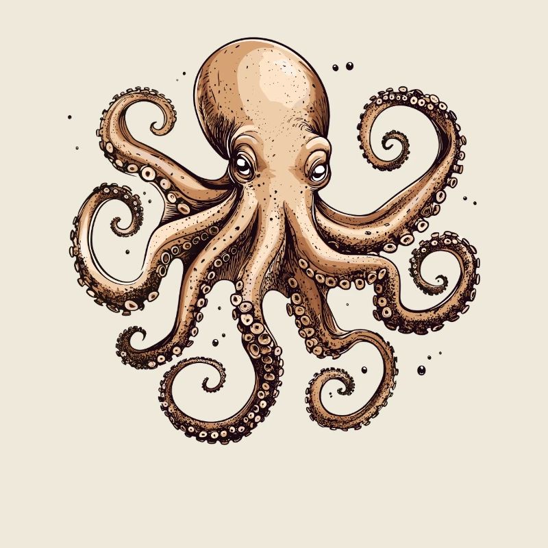 Conception détaillée de pieuvre avec texture
