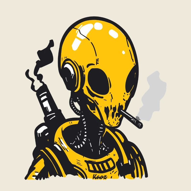 Futuristic Skull Astronaut Design