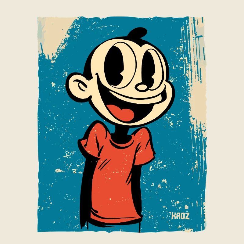 Vintage Comic and Retro Cartoon Naughty Boy