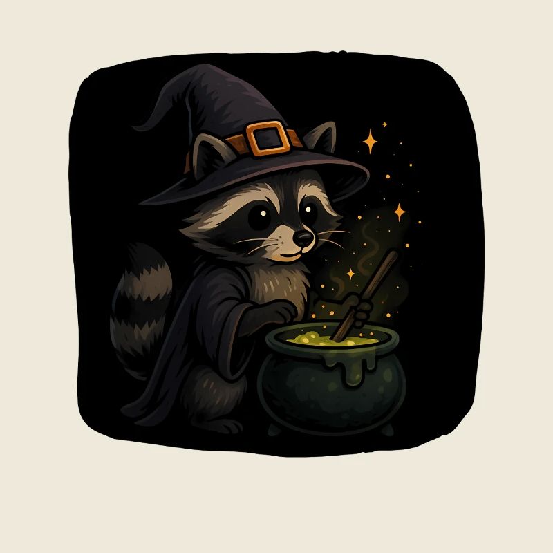 Necromantic raccoon with magic hat