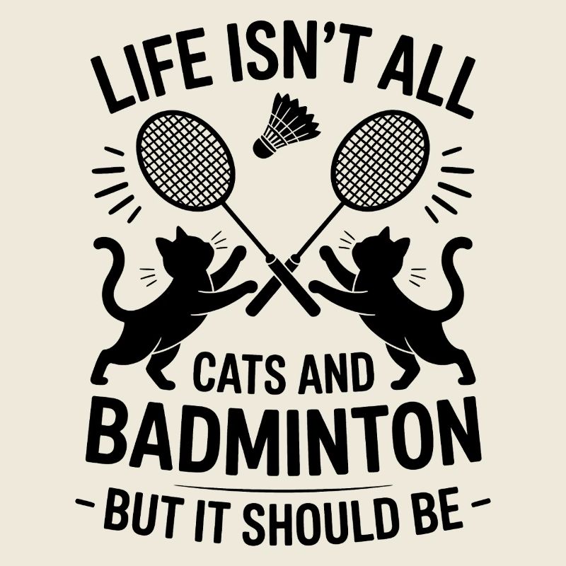 Badminton Dire Chat Drôle Badminton Cadeau